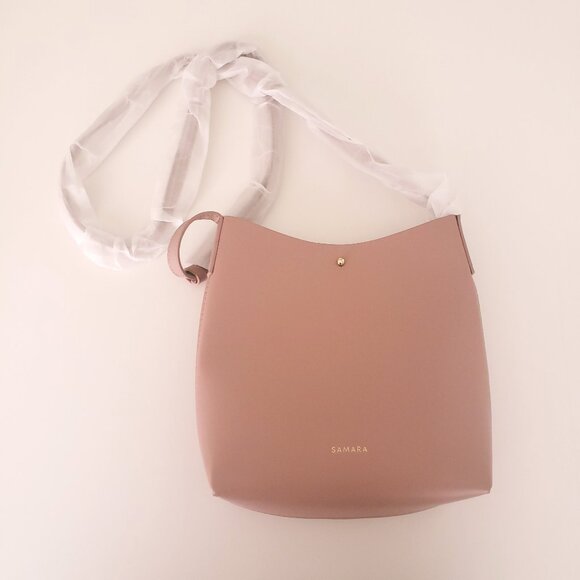 Samara Anthropologie Vegan Leather Pink Small Crossbody Shoulder Bag - Picture 1 of 15